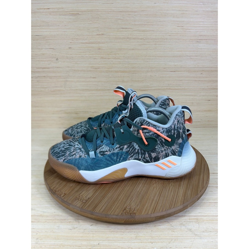 Adidas Harden Vol 6 Basketball Shoes Green Oxide Impact Orange GW6577 Mens 6.5